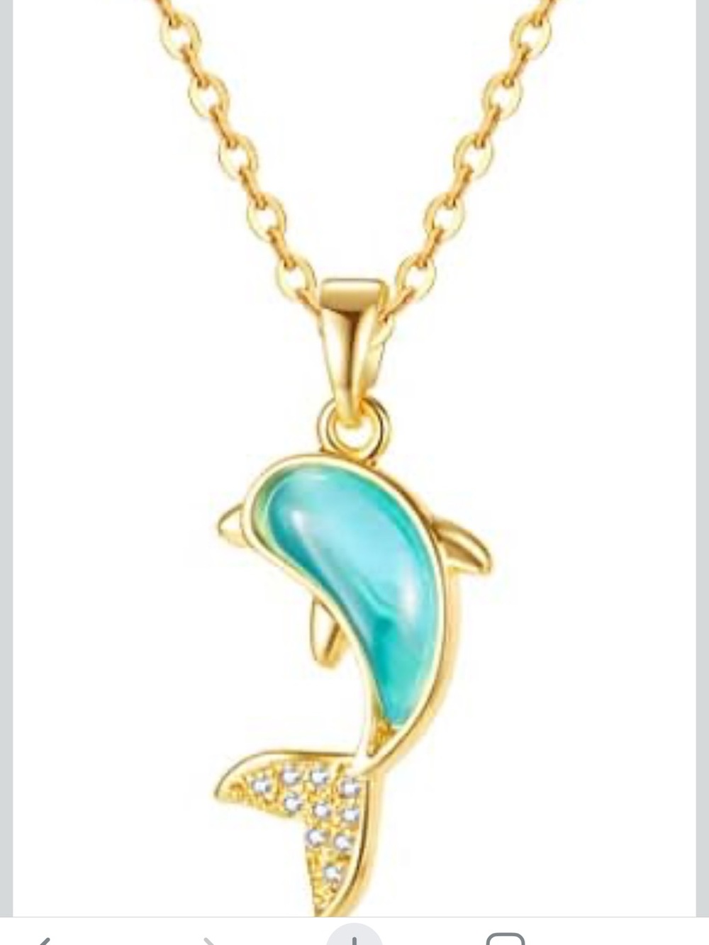 New Sterling Silver Dolphin Chain Necklace